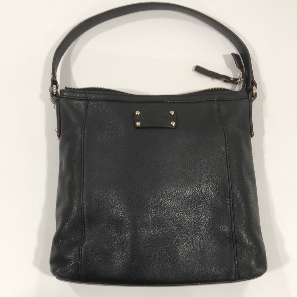 Kate Spade classic black leather shoulder bag